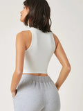 Wedani Women'S Soild Tank Top (Large White),White,L,Polyester,Western,