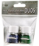Tsukineko AllPurpose Ink Duos for Fabric, Emerald and Ultramarine