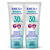 Safe Sea Zinc Oxide Sunscreen SPF30 | Clear Mineral Face And Body Sunscreen Without White Cast | Anti-Jellyfish Sting Protective