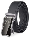 Zacharias MenS Faux Leather Belt Autolock Buckle Bt03(Black; Free Size) (Pack Of 1)