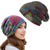 Kickzu Hijab Caps For Women, Floral Print Chemo Cap Slouchy Beanie Cap For Women, Head Scarf Fashion Skull Dwarf Hats Head Scarf