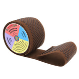 Mandala Crafts 2.5 Inch Elastic Silicone Gripper Tape for Clothing - 5 Yds Dotted Non Slip Elastic Band for Sewing - Brown Silic