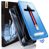 MAGIC JOHN 2 Pack for iPhone 15 Pro (6.1 inch) Privacy Glass Screen Protector, Anti-spy Tempered Glass Film, Auto Dust-Eliminati
