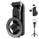 4-in-1 Multifunctional Magnetic Selfie Stick,Portable Pocket Size Selfie Stick for iPhone Magsafe,360 Rotation Phone Tripod with