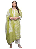 Libas Women's Cotton Kurta Set (15230_Green_3XL)