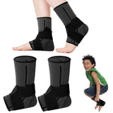Tarpop 1 Pair Ankle Brace for Kids Compression Ankle Sleeves Adjustable Foot Support Brace Elastic Guard for Children Boys Girls