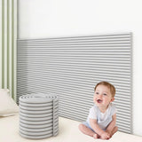 3D Anti-Collision Wall Cushion Padding, Peel and Stick Headboard Upholstered Wall Panels, Self-Adhesive Wall Panel for Bedroom/L