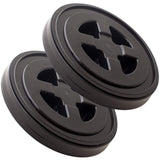 Smart Seal Replacement Lid 2 Pk, Black Easy Screw Top Container Lid For 3.5,5,6 & 7 Gallon Bucket Food Grade, Industrial S