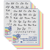 Colored Paper Chart Tablet, Cursive Cover, 25 Sheets, Pack of 2