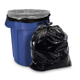 Aluf Plastics 33 Gallon 1.7 MIL (eq) Black Heavy Duty Trash Can Liners - 33 x 39 - Pack of 100 - For Contractor, Industrial, Com