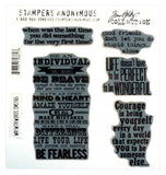 Stampers Anonymous Tim Holtz Cling Rubber Stamp Set, 7 by 8.5Inch, Way with Words