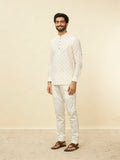 Manyavar Printed Casual Full Sleeves Short Kurta For Men - (Beige, Xx-Large)