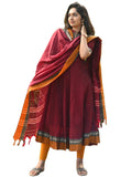 Gosriki Women'S Rayon Viscose Solid Anarkali Kurta With Dupatta (Samuti Red-Gs_Xxl_Red_Xx-Large),Red,2,B0DV4CVNCD
