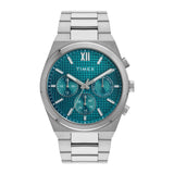 Timex Analog Watch For Men With Teal Dial & Silver Stainless Steel Bracelet Band - Water Resistant Men'S Wrist Watches -Tweg297S