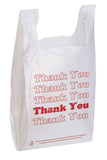 SSWBasics White Thank You Bags Case of 100-11 x 6 x 21 - Thickness .48mil HDPE- Standard Supermarket Size, Perfect for Groce