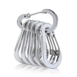 Booms Fishing CC1 Multi-Use Carabiner Clip, 6 Pack Small Caribeener Clips, Mini Keychain Caribeaner Clip 2 inch, Aluminum D Ring