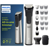 Philips Norelco Multigroom Series 9000 21 piece Mens Grooming Kit for beard, body, face, nose, ear hair trimmer w/ premium st
