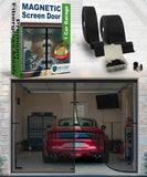 Magnetic Garage Door Screen 1 Car - 7h x 10w Ultra-Durable 60g Fiberglass Mesh - Strong High-Energy Magnets - Weighted Bottom - 