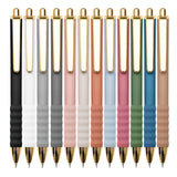 Linbsunne Ballpoint Pens Black Medium Point 1mm Pen with Super Soft Grip Ball Point Pen for Men Women Retractable Pens (Style2, 