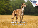 2025 2026 Greyhound Calendar - Dog Breed Monthly Wall Calendar - 12 x 18 Open - Thick No-Bleed Paper - Giftable - Academic Teach