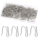 120 Pcs Stainless Steel Curtain Hooks - Heavy-Duty Offset Pin-on Drapery Hooks for Window, Door & Shower Curtains