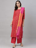 Gosriki Women'S Rayon Kurta Palazzos And Dupatta (Client-Red_L-Go Large),Red,,B092D2WXVT