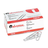 Universal Paper Clips, Smooth, Size No. 1, Silver, 100/BX, 10 Boxes/Pack