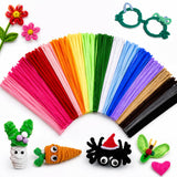 KUMUDAM Pipe Cleaners for Arts and Crafts, Multi Coloured, 200 Pieces, Flexible Chenille Stems for DIY Craft, Flower Making, Sch