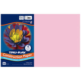 Tru-Ray Construction Paper, 50% Recycled, 12 x 18, Pink, Pack Of 50