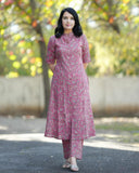 Gosriki Women'S Rayon Blend Straight Printed Kurta With Pant (Kasit Pink-Gs_L_Pink_Large),Pink,,B0DBM2SFJ8