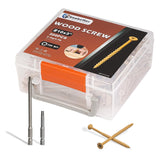 Goobetter Deck Screws 3 Inch Wood Screws #10 x 3, 300 Pcs, Rust Resistant, Exterior Epoxy Coated, Torx Construction Screws for W