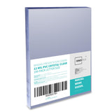 Binditek 100 Pack 12 Mil PVC Plastic Binding Covers, 8.5 x 11 Inches, Letter Size, Square Corners, Un-Punched, Office Supplies