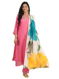 Libas Women'S Cotton Blend Kurta Set (48742O_Pink_Xl)