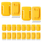 20pas Tool Holders and Battery Holder for Dewalt 20v Wall Mount Hanger Battery Drill Tool Storage Shelf for Milwaukee M18(Yellow