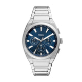 Fossil Mens Everett Chronograph Stainless Steel Watch