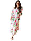 Gosriki Women'S Rayon Viscose Straight Printed Kurta With Palazzo (Aneena White-Gs_M_White_Medium),White,,B0F9PZ3D4Z