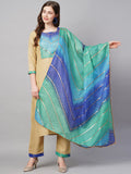 Gosriki Women'S Cotton Straight Kurta With Palazzo & Dupatta (Kpzd-Cot-10101-Beige_Xl-Go_Beige_X-Large),Beige,,B09P65T42T