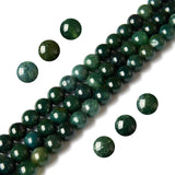 100pcs 10mm Moss Agate Beads Natural Gemstone Beads Round Loose Beads for Jewelry Making