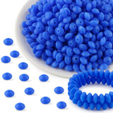 Kovict 300Pcs 12mm Silicone Lentil Beads, Silicone Spacer Beads for Necklace Bracelet Keychain Pens Craft(Royal Blue)
