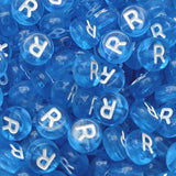 200PCS Letter Beads 4x7mm Acrylic Colorful Transparent Letter R Beads for Jewelry Making Bracelet