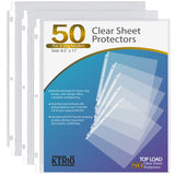 KTRIO Sheet Protectors 8.5 x 11 inch Clear Page Protectors for 3 Ring Binder, Plastic Sleeves for Binders, Top Loading Paper Pro