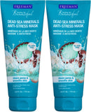 Freeman Anti-Stress Clay Facial Mask with Dead Sea Minerals, Balancing and Clearing Beauty Face Mask, 6 oz, 2 Pack
