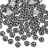 beadsland Flat Back Crystal Rhinestones Round Gems for Nail Art and Craft Glue Fix,Black Diamond (6.46.6mm) SS30/288pcs