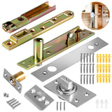 Pivot Door Hinges,Invisible Hinge System with Ball Catch Hardware for Max 220 lb Heavy Duty Wood Doors, Hidden and Secret Bookca