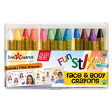 Dress Up America Face Paint Crayons with Artbook & Easy to Follow Facepainting Designs Safe NonToxic Face and Body Paint Mad