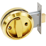 FarBoat 1 Set Recessed Flush Lock for Cabinet 201 Stainless Steel Round Sliding Door Pull Hidden Privacy Locker Knobs Handles (G