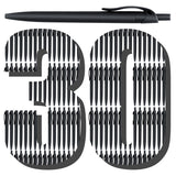 Aozora Pens Bulk 30 Pack Black Click Pens No Bleed Wholesale Retractable Ballpoint Pens Medium Point,Smooth Ink Pens for Journal