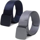 Sunshopping MenS Causal Nylon Canvas Tactical Adjustable Plastic Flap Buckle Belt Combo Set (Opd308) (Free Size, Multi01)