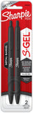 Sharpie SGel, 0.7mm, Set of 2, Matte Black, Black Ink, Gel Pen 2194705