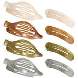 8 PCS Flat Hair Clips, 4 Colors Flat Claw Clips 2 Styles Hair Claws for Women Girls Thin Hair